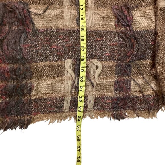 Vintage Gil Aimbez Pour/For Static Boho Fringe Knit Sweater Cardigan Size Small - Picture 8 of 9